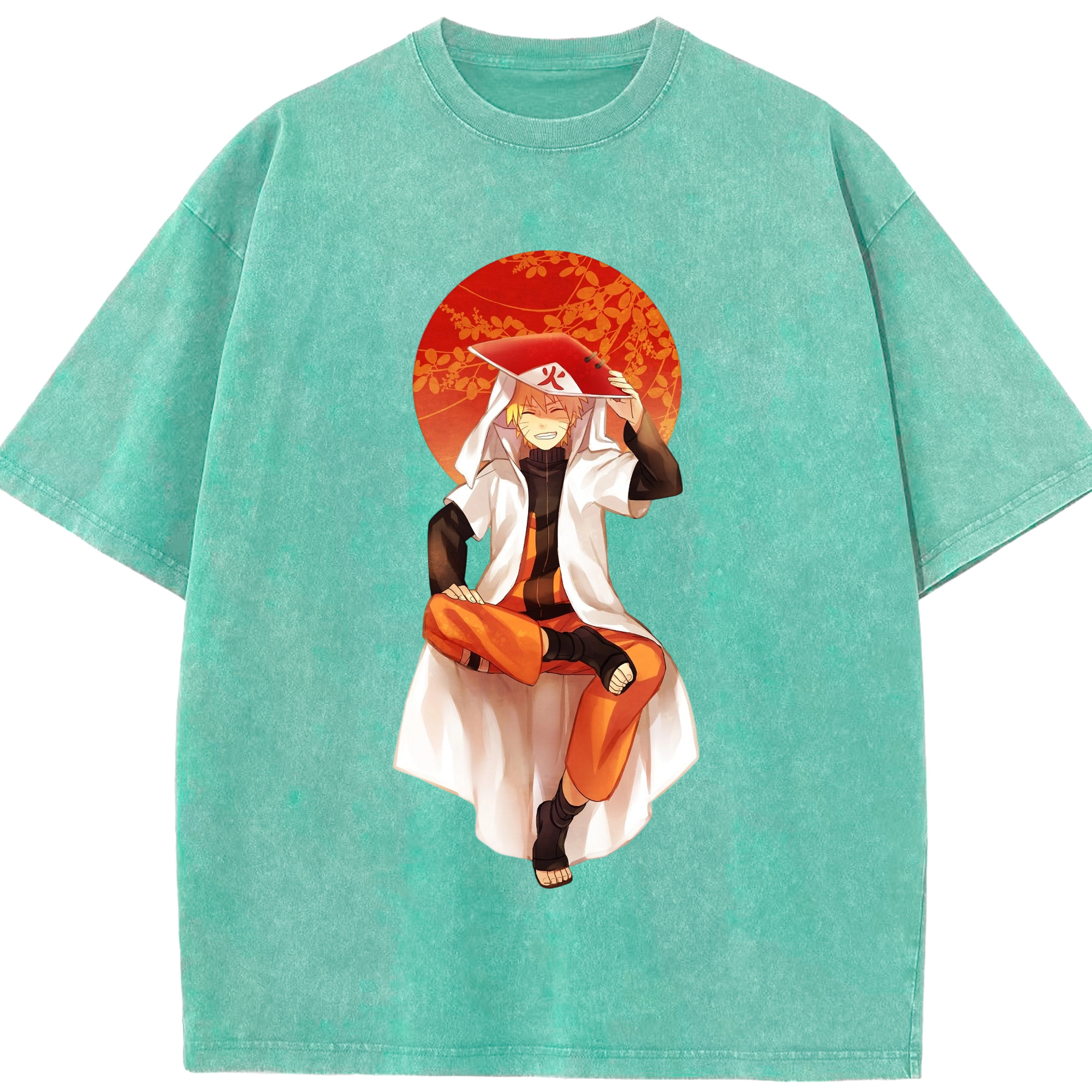 （画像用） NARUTO -ナルト- うずまき ナルト Uzumaki Naruto 綿100% ヴィンテージ風 半袖Tシャツ（フロントプリント）